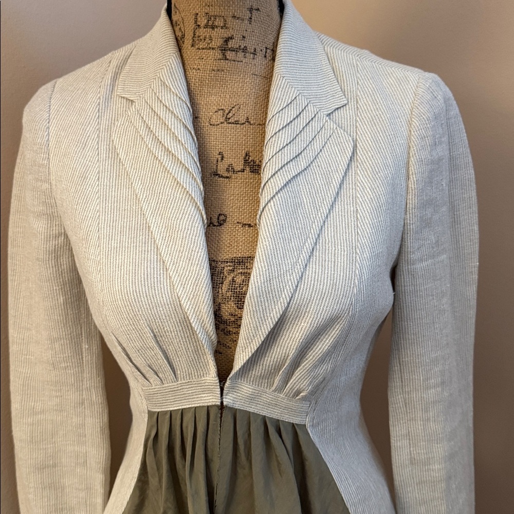 Elizabeth and James Linen and Silk Two-Tone Jacket - Picture 2 of 11